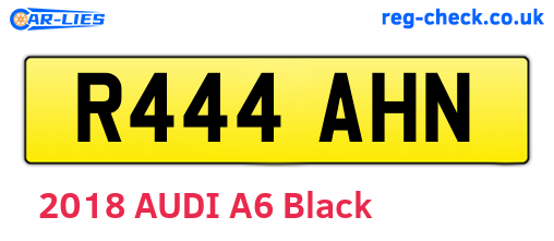 R444AHN are the vehicle registration plates.