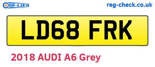 LD68FRK are the vehicle registration plates.