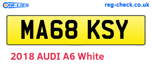 MA68KSY are the vehicle registration plates.