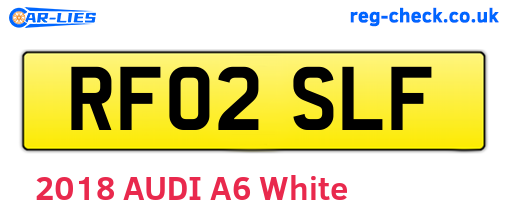 RF02SLF are the vehicle registration plates.