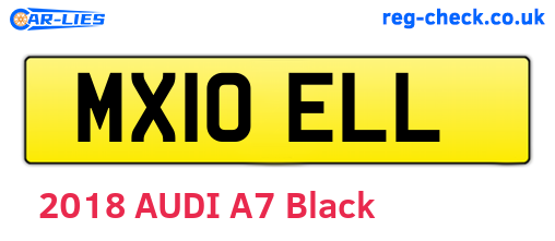 MX10ELL are the vehicle registration plates.
