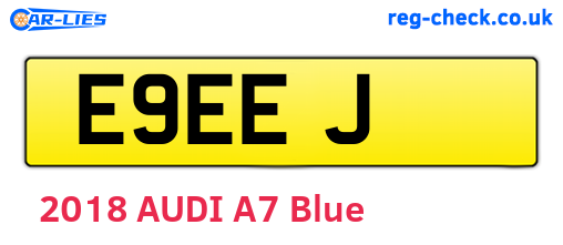 E9EEJ are the vehicle registration plates.