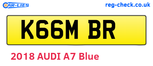 K66MBR are the vehicle registration plates.
