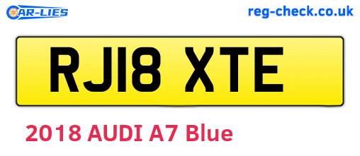 RJ18XTE are the vehicle registration plates.