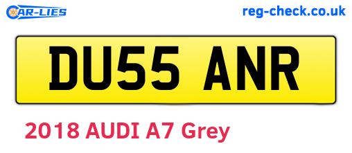 DU55ANR are the vehicle registration plates.
