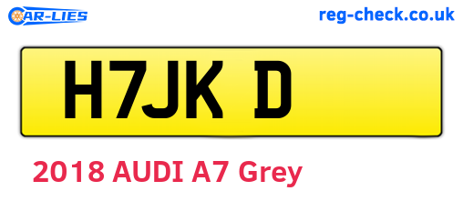 H7JKD are the vehicle registration plates.
