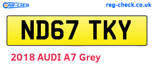 ND67TKY are the vehicle registration plates.