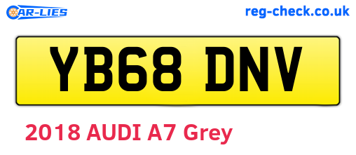 YB68DNV are the vehicle registration plates.
