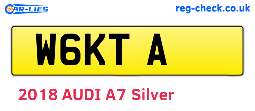 W6KTA are the vehicle registration plates.