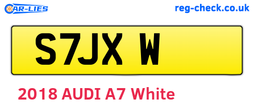 S7JXW are the vehicle registration plates.