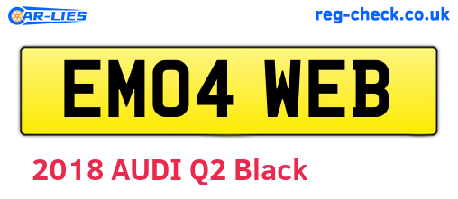 EM04WEB are the vehicle registration plates.