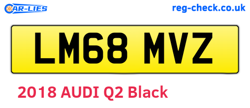 LM68MVZ are the vehicle registration plates.
