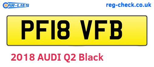 PF18VFB are the vehicle registration plates.