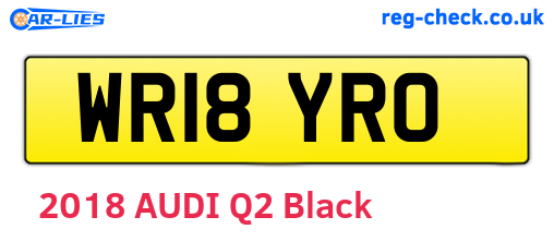 WR18YRO are the vehicle registration plates.