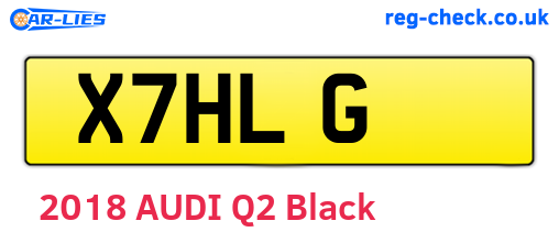 X7HLG are the vehicle registration plates.