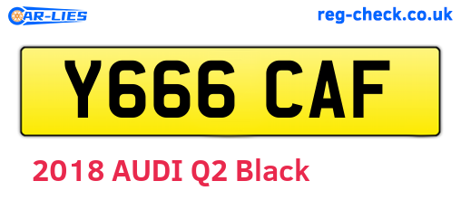 Y666CAF are the vehicle registration plates.