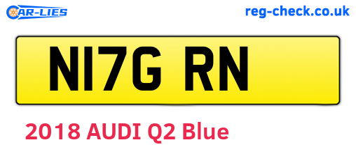 N17GRN are the vehicle registration plates.