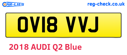 OV18VVJ are the vehicle registration plates.