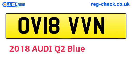 OV18VVN are the vehicle registration plates.