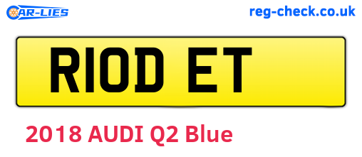 R10DET are the vehicle registration plates.