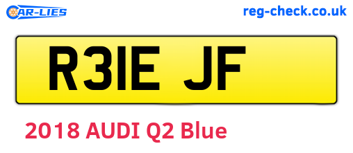 R31EJF are the vehicle registration plates.