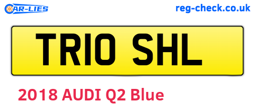 TR10SHL are the vehicle registration plates.