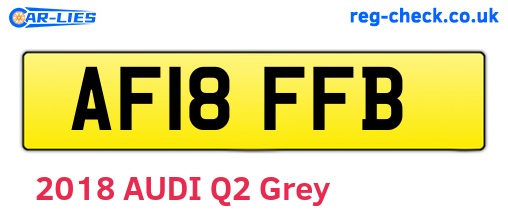 AF18FFB are the vehicle registration plates.