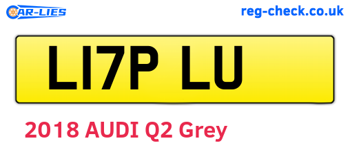 L17PLU are the vehicle registration plates.