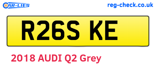 R26SKE are the vehicle registration plates.