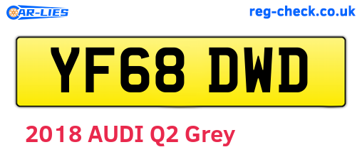 YF68DWD are the vehicle registration plates.