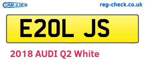 E20LJS are the vehicle registration plates.