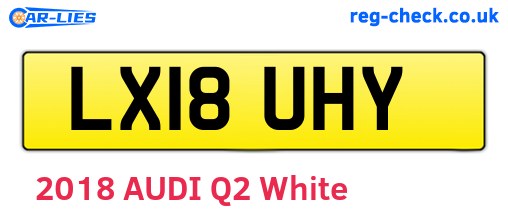 LX18UHY are the vehicle registration plates.