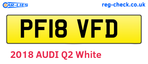 PF18VFD are the vehicle registration plates.