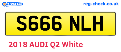 S666NLH are the vehicle registration plates.