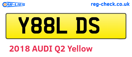 Y88LDS are the vehicle registration plates.