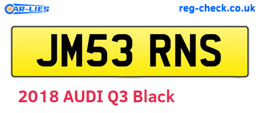 JM53RNS are the vehicle registration plates.