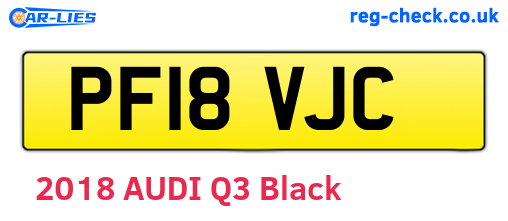PF18VJC are the vehicle registration plates.