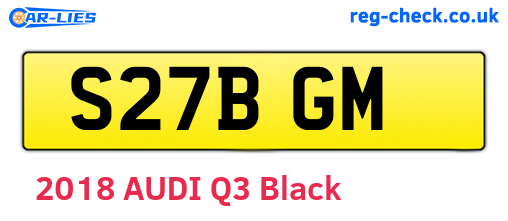 S27BGM are the vehicle registration plates.