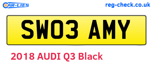 SW03AMY are the vehicle registration plates.