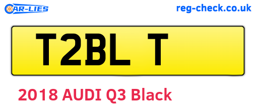 T2BLT are the vehicle registration plates.