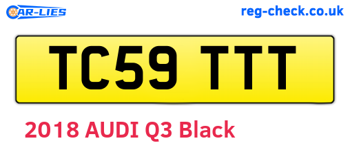 TC59TTT are the vehicle registration plates.