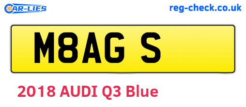 M8AGS are the vehicle registration plates.