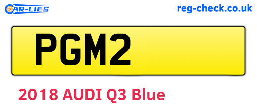 PGM2 are the vehicle registration plates.