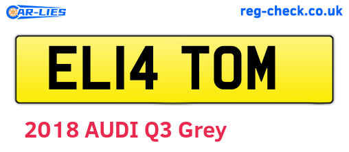 EL14TOM are the vehicle registration plates.
