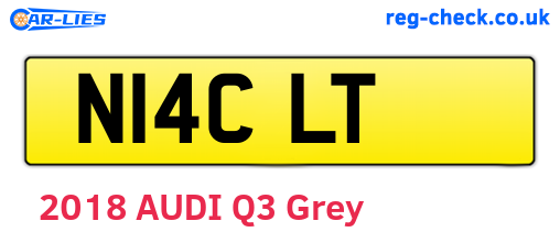 N14CLT are the vehicle registration plates.