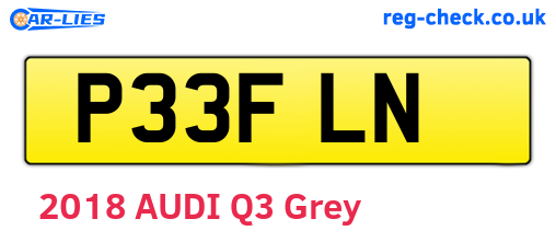 P33FLN are the vehicle registration plates.