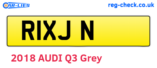 R1XJN are the vehicle registration plates.