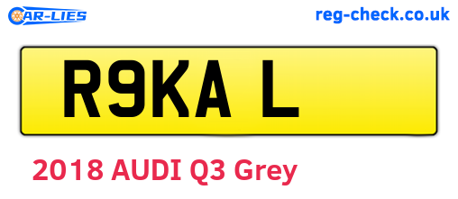 R9KAL are the vehicle registration plates.