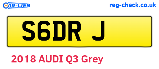 S6DRJ are the vehicle registration plates.