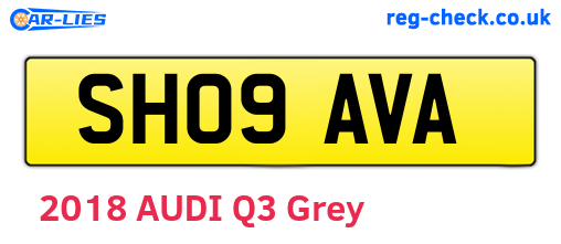 SH09AVA are the vehicle registration plates.